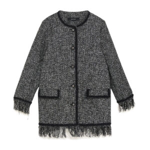 Tweed Jacket With Metallic Thread